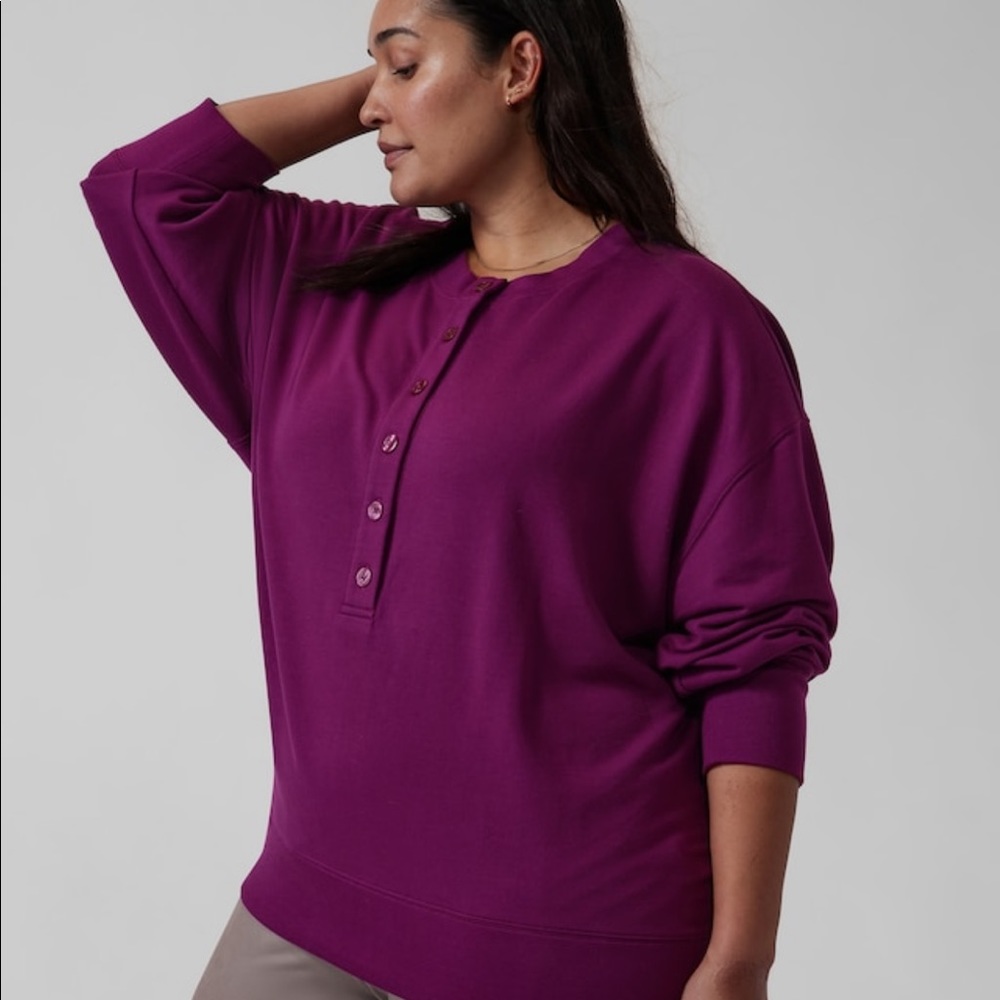 Athleta Balance Henley Sweatshirt - Picture 2 of 7